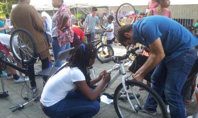 Réparation vélo au PCS