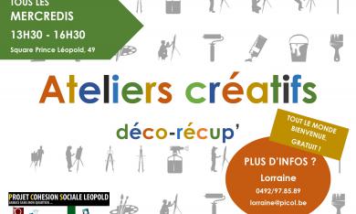 Affiche pour des ateliers créatifs déco-récup