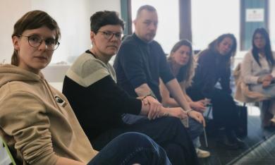 Photo du groupe de travail sur les rénovations en milieu habité - Foto van de werkgroep over renovaties in bewoonde omgevingen