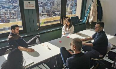 Photo du groupe de travail sur les rénovations en milieu habité - Foto van de werkgroep over renovaties in bewoonde omgevingen