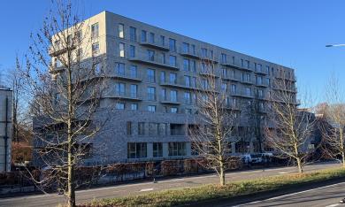 Vue du bâtiment depuis la rue
