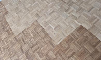 Vue des raccords du parquet