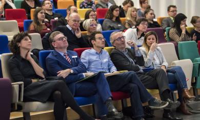 Foto over ons jaarlijks colloquium van 27 november 2019. De thema : Digitalisering