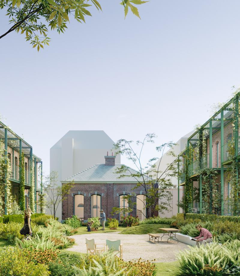 Une représentation du futur Clos des Mariés. © Atelier Kempe Thill – Kaderstudio - De toekomstige Clos des Mariés