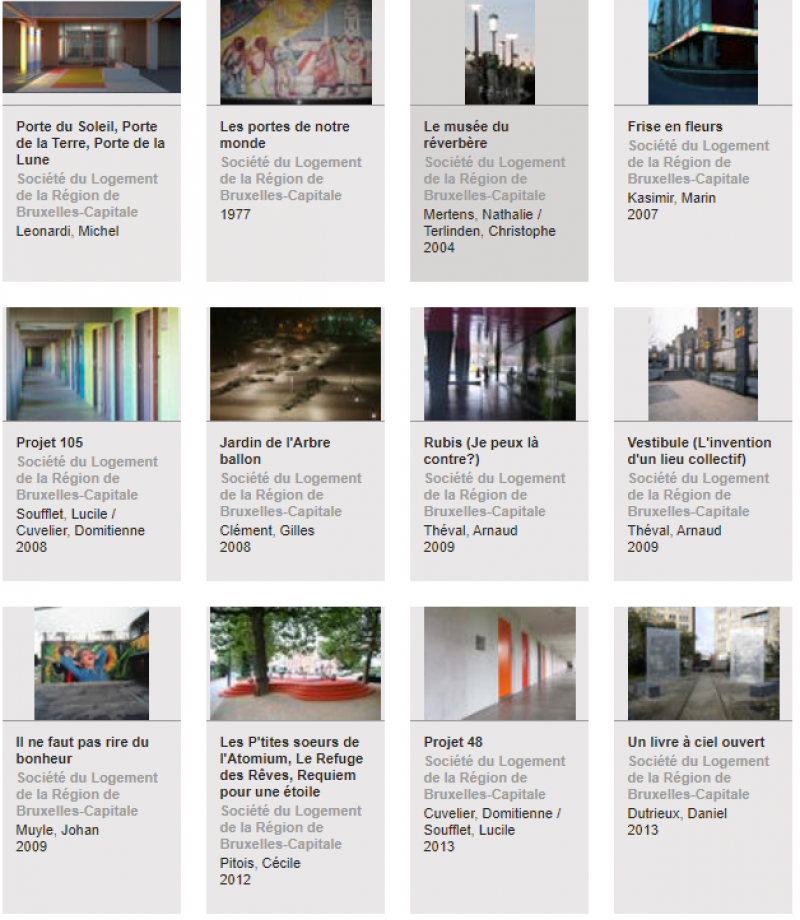 Capture d'écran du site collections.heritage.brussels