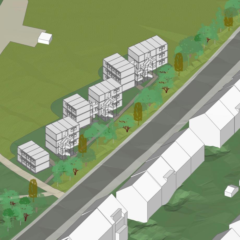 Projet de logements temporaires sur le site des Cailles - Project voor tijdelijke huisvesting