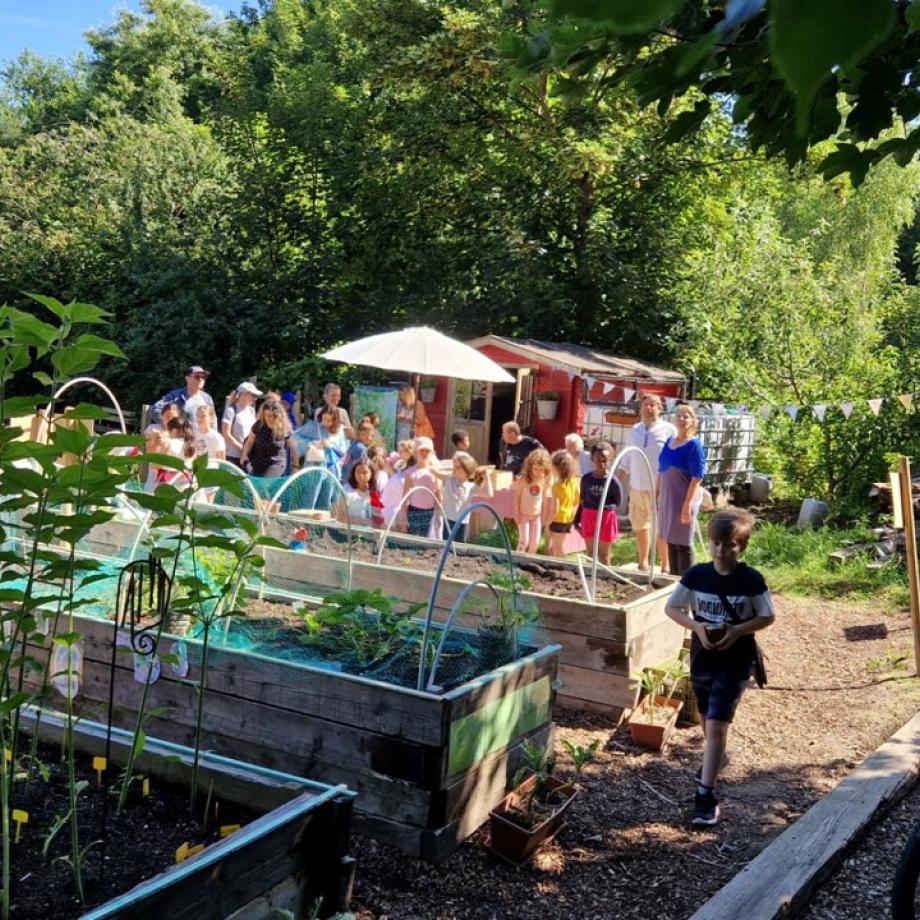 Photo du potager partagé du PCS De Là Haut - Foto van de gedeelde tuin van de PSC De Là Haut